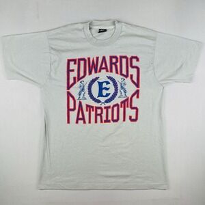 Vintage Edwards Patriots School T Shirt Screen Stars USA Single Stitch XL